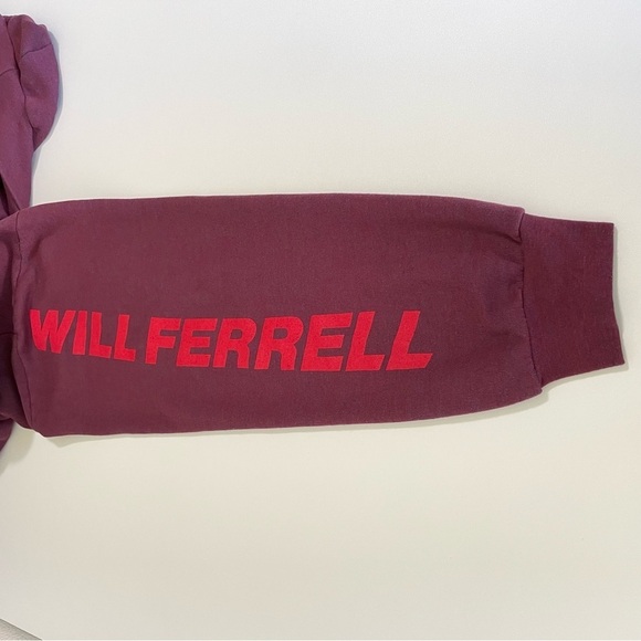 Aviator Nation Will Ferrell Bolt Smiley Relaxed Pullover Hoodie Plum Large - Picture 9 of 12